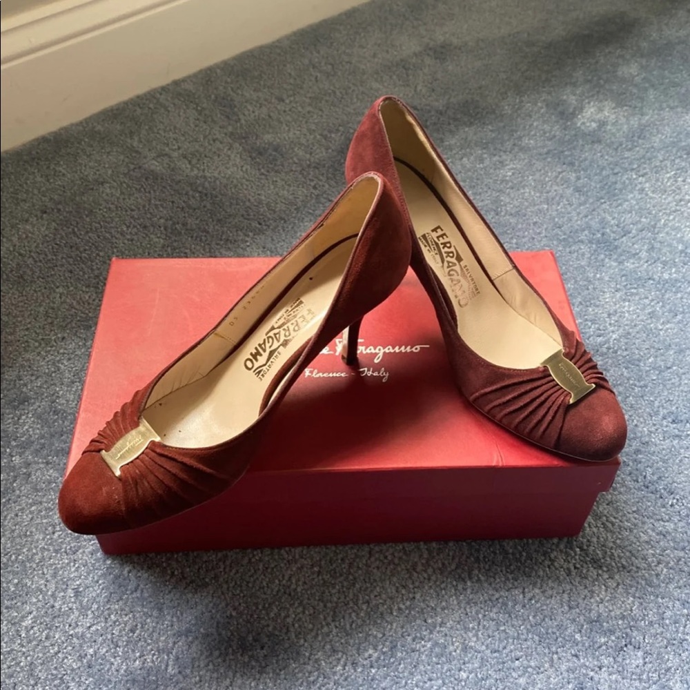 Salvatore Ferragamo Suede Heels